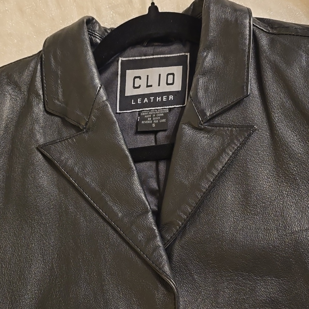 Clio Black Leather Jacket - Picture 14 of 14